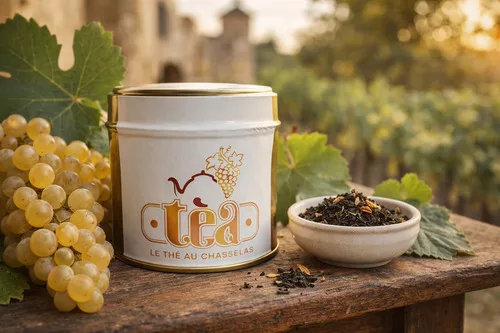 le thé au Chasselas de Moissac est conditionnée en boîtes métalliques